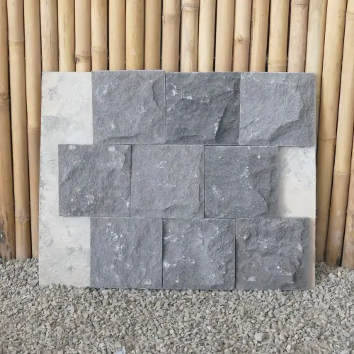 Product image of the product “Black Lava Stone Wall tiles, Quality for local market, Size approx. 20 x 20 cm (0,04m²) Price per 1 m² / 25pcs. ”